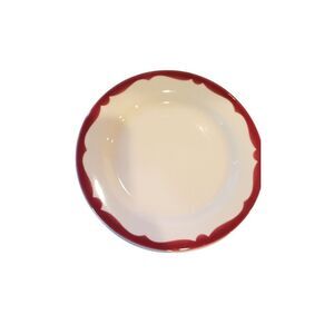 Vintage (4) Buffalo China Crest Plates Red 6 3/8" Dessert Bread‎ Restaurant
